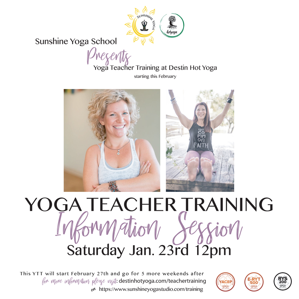 Exciting News for Destin Hot Yoga! Yoga Teacher Training starts *THIS*  February